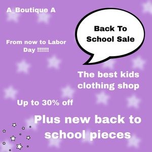 LAST CHANCE!Kids back to school clothing sale!!!!!